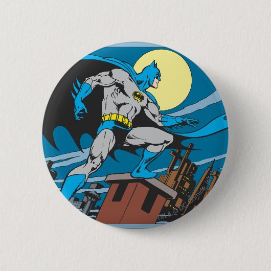 Batman Surveys Stadt Button (Vorderseite)