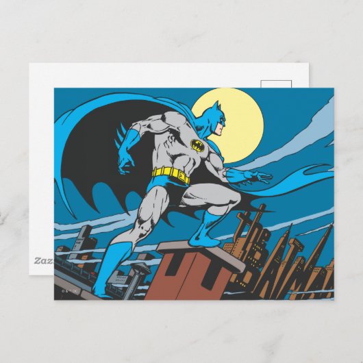 Batman Surveys Stadt Postkarte (Vorne/Hinten)