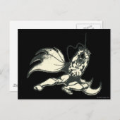 Batman Swinging Grunge Postkarte (Vorne/Hinten)