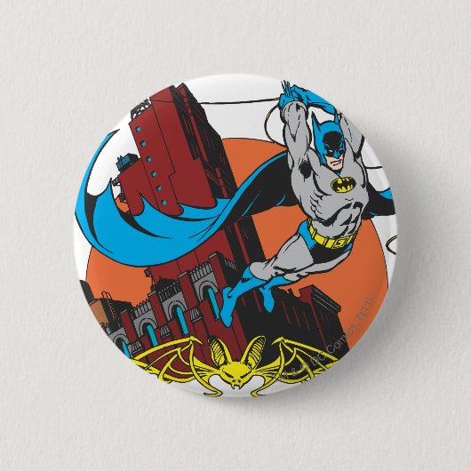 Batman Swings from Skycraper 2 Button (Vorderseite)