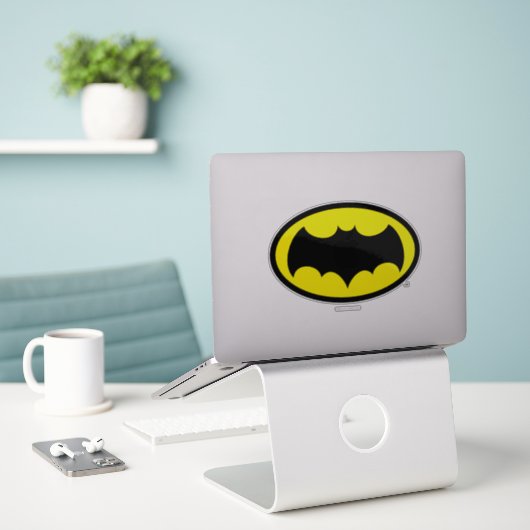 Batman Symbol Aufkleber (Laptop auf Schreibtisch)
