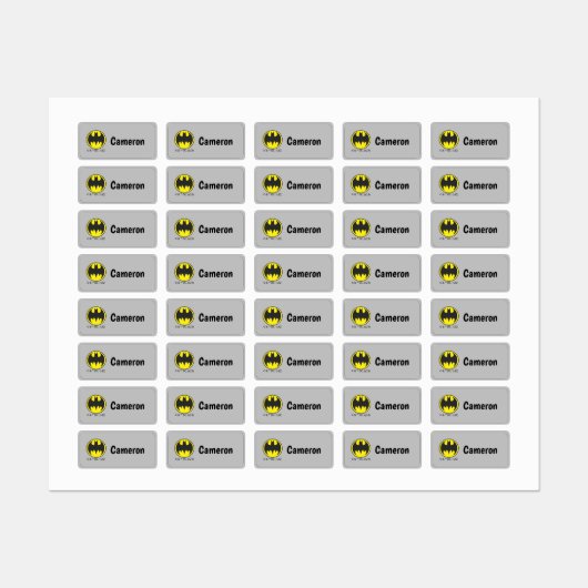 Batman Symbol | Bat Circle Logo Etiketten (Blatt)