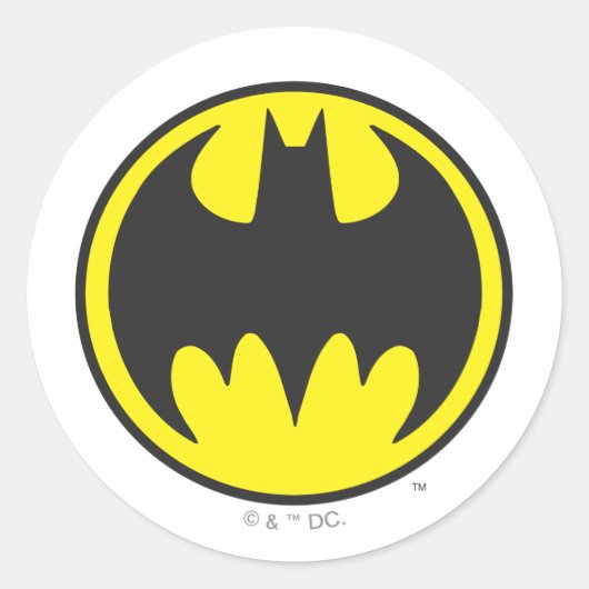 Batman Symbol | Bat Circle Logo Runder Aufkleber (Vorderseite)