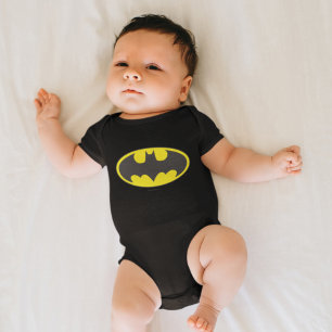 Batman-Symbol Bat-Oval-Logo Baby Strampler