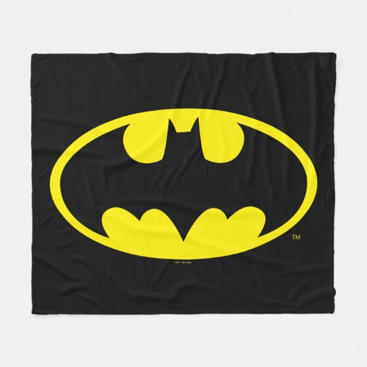 Batman-Symbol | Bat-Oval-Logo Fleecedecke (Vorderseite (Horizontal))