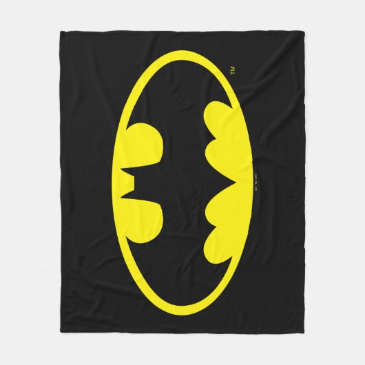 Batman Symbol | Becken-Oval-Logo Fleecedecke (Vorderseite)