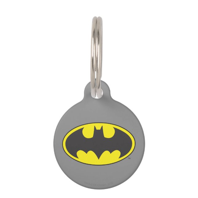 Batman Symbol | Becken-Oval-Logo Haustiermarke (Vorderseite)
