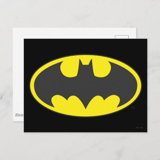 Batman Symbol | Becken-Oval-Logo Postkarte (Vorne/Hinten)
