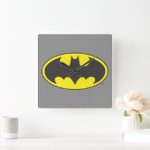 Batman Symbol | Becken-Oval-Logo Quadratische Wanduhr (Zuhause)