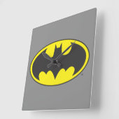 Batman Symbol | Becken-Oval-Logo Quadratische Wanduhr (Winkel)