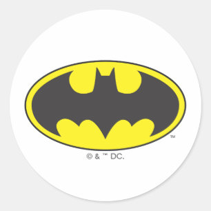 Batman Symbol   Becken-Oval-Logo Runder Aufkleber