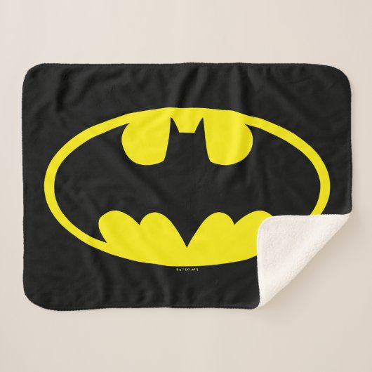 Batman Symbol | Becken-Oval-Logo Sherpadecke (Vorderseite (Horizontal))