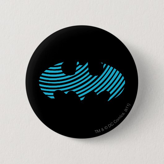 Batman Symbol | Blaue Streifen Button (Vorderseite)