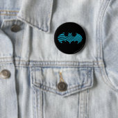 Batman Symbol | Blaue Streifen Button (Beispiel)