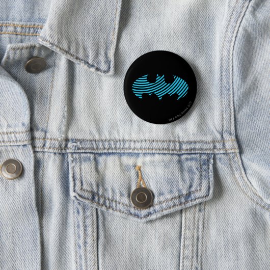 Batman Symbol | Blaue Streifen Button (Beispiel)