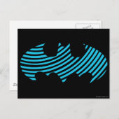Batman Symbol | Blaue Streifen Postkarte (Vorne/Hinten)