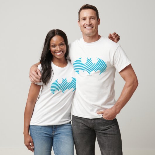 Batman Symbol | Blaue Streifen T-Shirt (Unisex)