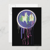 Batman Symbol | Circle Purple Logo Postkarte (Vorne/Hinten)