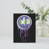 Batman Symbol | Circle Purple Logo Postkarte (Stehend Vorderseite)