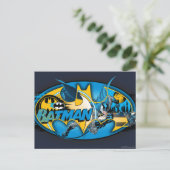 Batman Symbol | Classic Collage Logo Postkarte (Stehend Vorderseite)