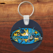 Batman Symbol | Classic Collage Logo Schlüsselanhänger (Vorderseite)