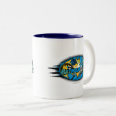 Batman Symbol | Classic Collage Logo Zweifarbige Tasse (VorderseiteRechts)