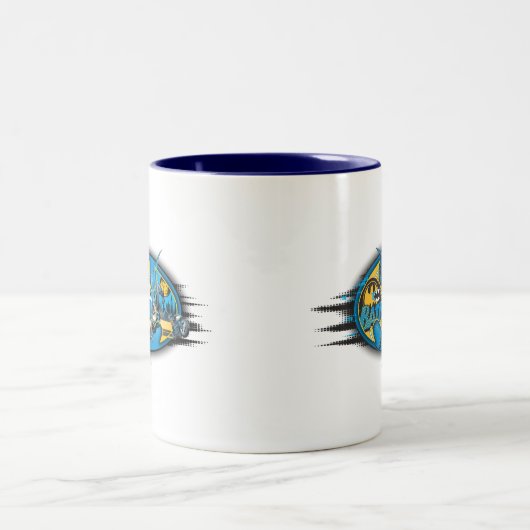 Batman Symbol | Classic Collage Logo Zweifarbige Tasse (Mittel)