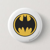 Batman Symbol | Dunkelgelbes Circle-Logo Button (Vorderseite)