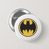 Batman Symbol | Dunkelgelbes Circle-Logo Button (Vorne & Hinten)