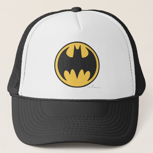 Batman Symbol | Dunkelgelbes Circle-Logo Truckerkappe (Vorderseite)