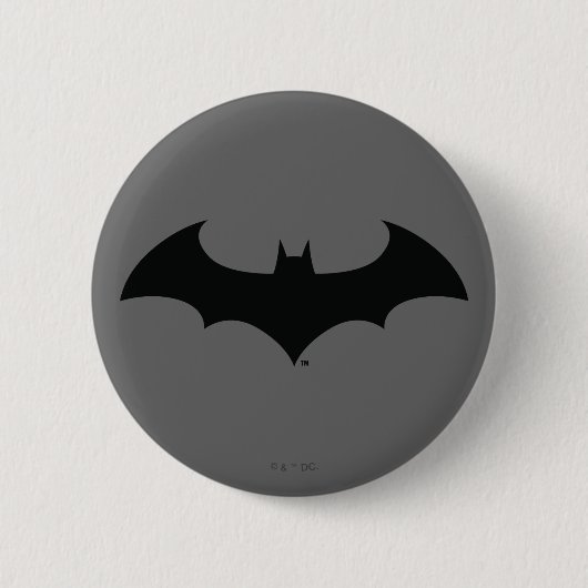 Batman Symbol | Einfache Bat-Silhouette Button (Vorderseite)