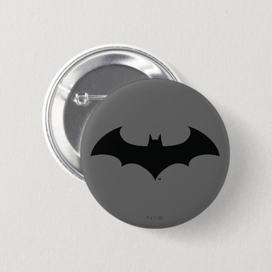 Batman Symbol | Einfache Bat-Silhouette Button (Vorne & Hinten)