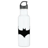 Batman Symbol | Einfache Bat-Silhouette Edelstahlflasche (Vorderseite)