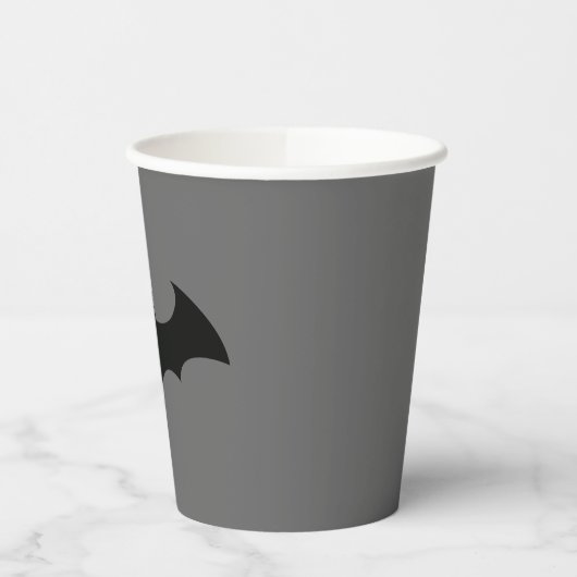 Batman Symbol | Einfache Bat-Silhouette Pappbecher (Links)