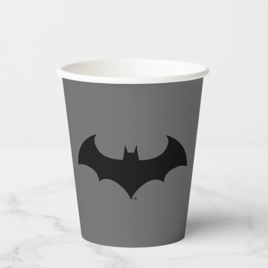 Batman Symbol | Einfache Bat-Silhouette Pappbecher (Vorderseite)