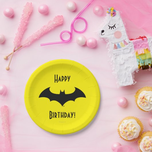 Batman Symbol | Einfache Bat-Silhouette Pappteller (Party)