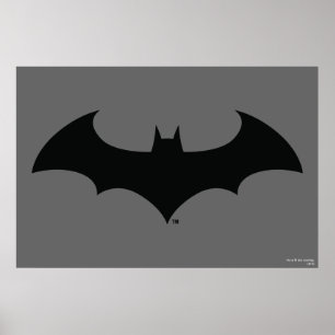 Batman Symbol   Einfache Bat-Silhouette Poster