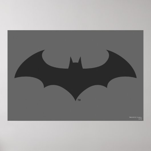 Batman Symbol | Einfache Bat-Silhouette Poster (Vorne)