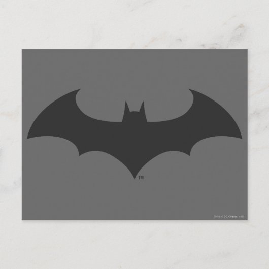 Batman Symbol | Einfache Bat-Silhouette Postkarte (Vorderseite)