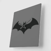Batman Symbol | Einfache Bat-Silhouette Quadratische Wanduhr (Winkel)