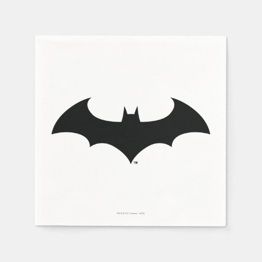 Batman Symbol | Einfache Bat-Silhouette Serviette (Vorderseite)