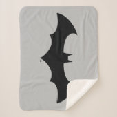 Batman Symbol | Einfache Bat-Silhouette Sherpadecke (Vorderseite)