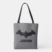 Batman Symbol | Einfache Bat-Silhouette Tasche (Rückseite)