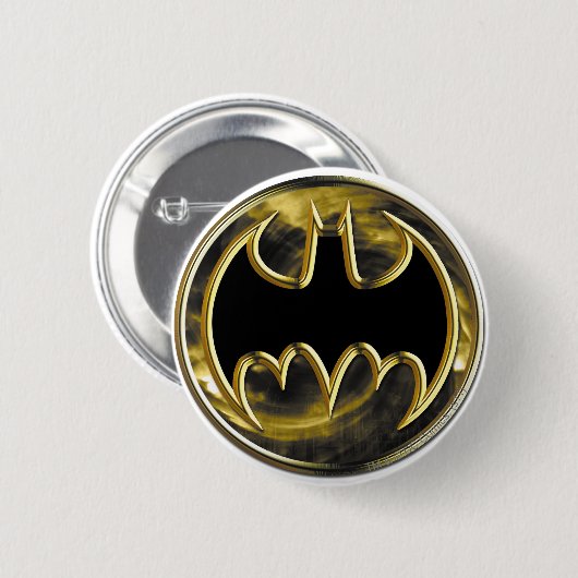 Batman Symbol | Gold-Logo Button (Vorne & Hinten)