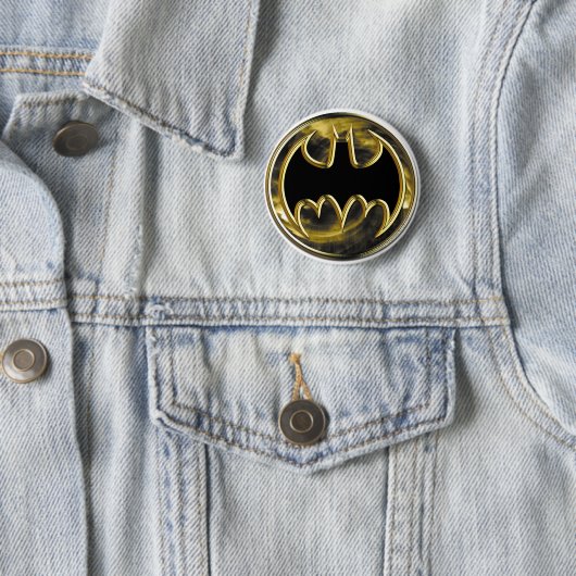 Batman Symbol | Gold-Logo Button (Beispiel)