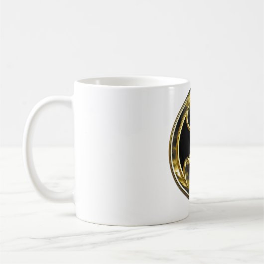Batman Symbol | Gold-Logo Kaffeetasse (Links)