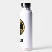 Batman Symbol | Gold-Logo | Name hinzufügen Trinkflasche (Links)