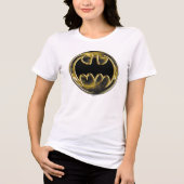 Batman Symbol | Gold-Logo Tri-Blend Shirt (Vorderseite)