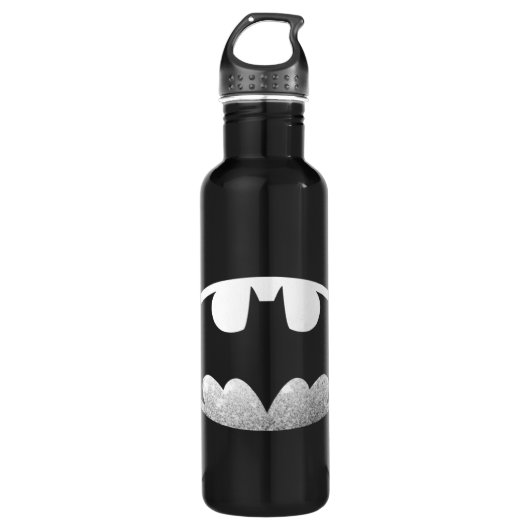 Batman Symbol | Grainy-Logo Edelstahlflasche (Vorderseite)