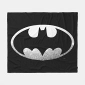 Batman Symbol | Grainy-Logo Fleecedecke (Vorderseite (Horizontal))